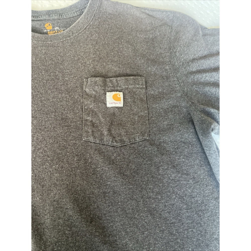 Carhartt T-Shirt Mens 2XL Grey K87 Short Sleeve Pocket Workwear Cotton Casual